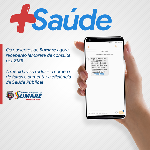 Pacientes de Sumaré agora Recebem SMS das Consultas