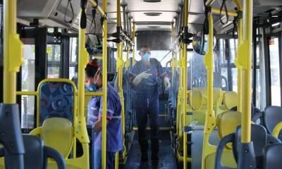 Concessionárias do transporte coletivo intensificam higienização