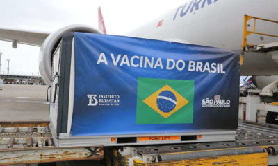 Mais 500 mil doses da vacina do Butantan chegam a São Paulo