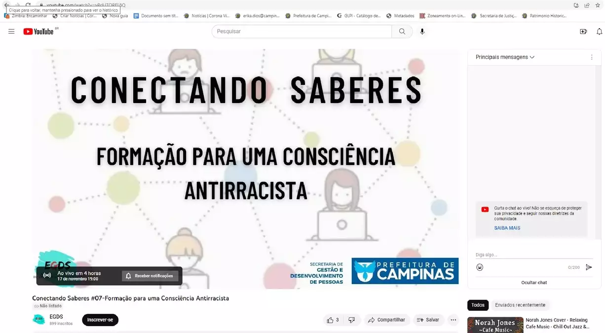 Consciência antirracista é tema do Conectando Saberes