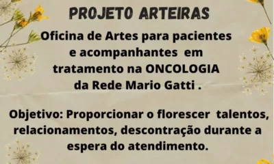 Mário Gatti abre inscrições para voluntários do Projeto Arteiras