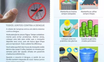 Agentes de leitura da Sanasa vão distribuir folhetos sobre a dengue