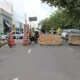 Trecho da Rua Paulo Eiró com bloqueio viário nesta terça-feira, 4 de abril