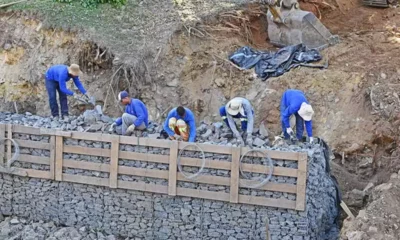 Construção de gabiões avançam 300m em córregos