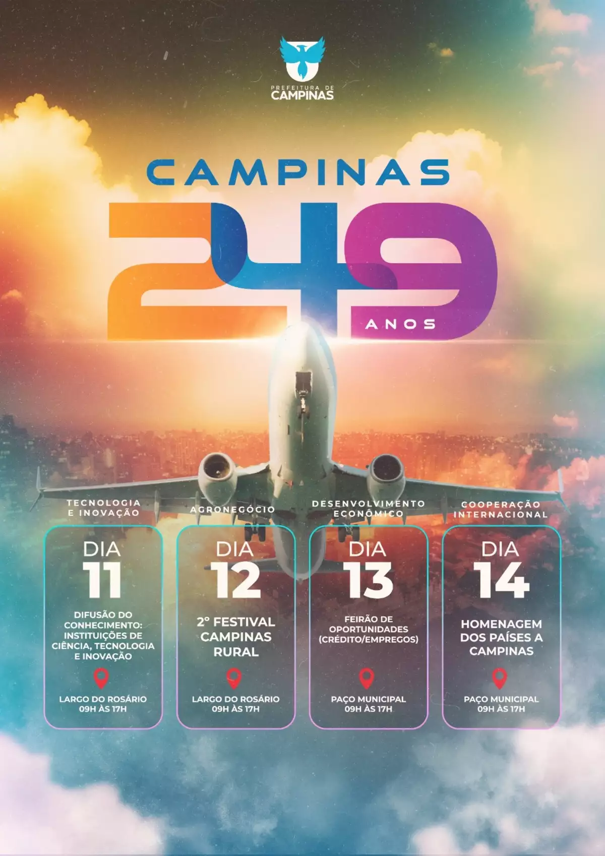 Eventos marcarão aniversário de Campinas