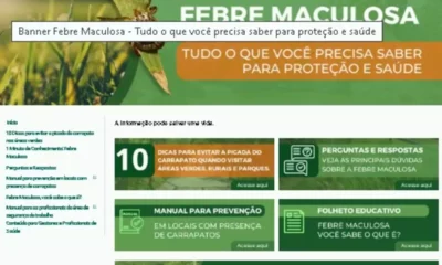 Prefeitura lança hotsite com informações sobre a febre maculosa